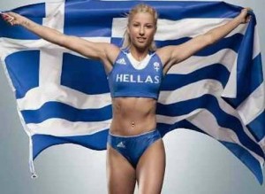 Greek hottie who supports Golden Dawn.... Would like to add her to the harem 